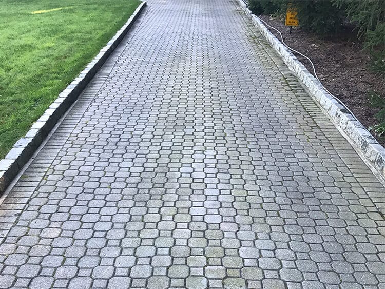 after power washing paved entrance